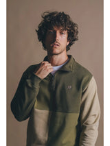 Sweat Demi Zip Homme Color Block