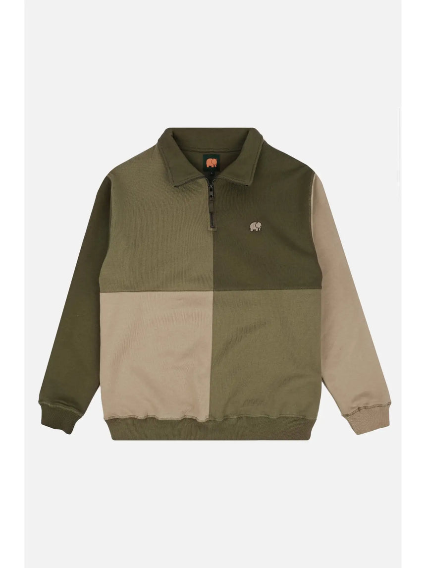 Sweat Demi Zip Homme Color Block