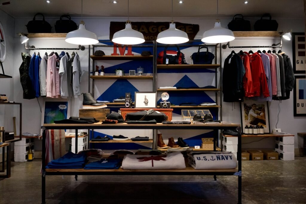 Intérieur d’une boutique de vêtements
